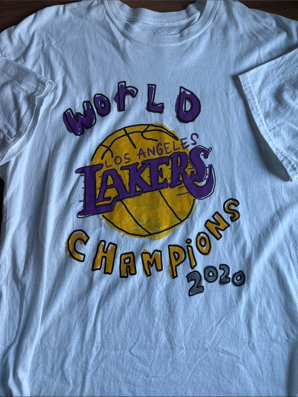 NBA NBALAB x after school special LA Lakers 2020 Champions XXL Graphic T-shirt